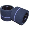 CRC WGT 1/10th Rear Spec Tires on Black Rims (2)