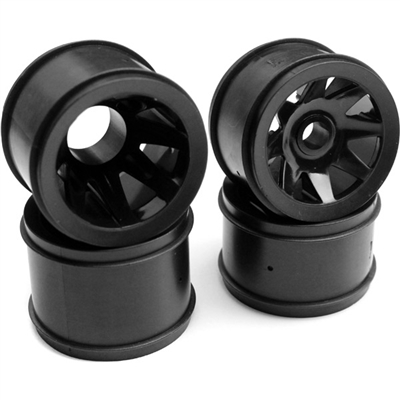 CRC GTR Rims for RT1 Rubber Tires, black (4)