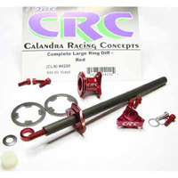 CRC 1/12th Rear Axle Set, red