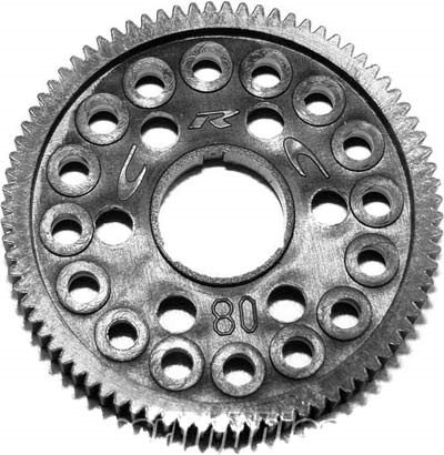 CRC Molded Spur Gear, 64 Pitch 80t For 1/10 And 1/12 Pan Cars