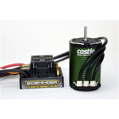 Castle Creations Sidewinder V3 SCT Waterproof ESC and 3800Kv Sensored Brushless Motor