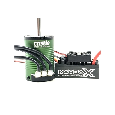 Castle Creations Mamba X Extreme Waterproof ESC with 1410 3800kv Motor with 5mm shaft
