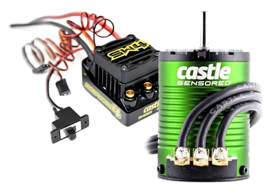 Castle Creations Sidewinder 4 Sensorless ESC On-Road Edition with 1406 3800Kv Sensor Ready Motor