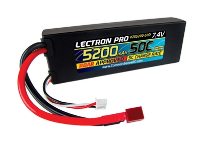 Common Sense RC 5200mAh 2S 50C Lipo Battery Pack with Deans type connector