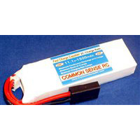 Common Sense RC 1500mAh 11.1v 3s Lipo Battery Pack For TRX 1/16th, 25c