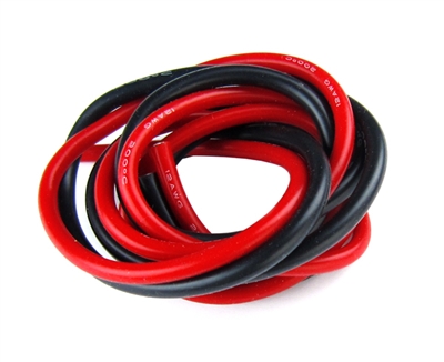 Common Sense RC 14 Gauge Super FleXIble Wire, Silicone, 30" Each Black/Red"