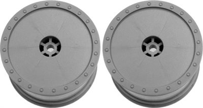 DE Racing Borrego Rear Buggy Rims For Losi 22/B4.2, Silver (2)