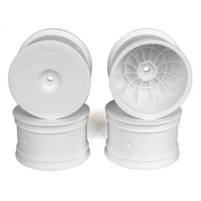 DE Racing Speedline Rear Buggy Rims For B6, White (4)