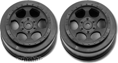 DE Racing Ten-SCTE Trinidad Rims, Black (2)