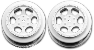 DE Racing SC10 4x4 Trinidad Rims, White (2)