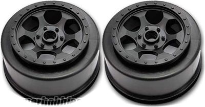 DE Racing SC10 Trinidad Front Rims, Black (2)