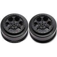 DE Racing SC10 Trinidad Rear Rims, Black (2)
