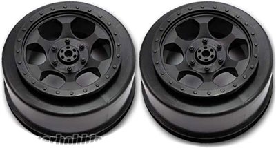 DE Racing SC10 Trinidad Rear Rims, Black (2)