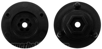 DE Racing Setup System  Wheel Adapters, 12mm Hex, Long Axle (2)