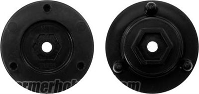 DE Racing Setup System  Wheel Adapters, 12mm Hex, Short Axle (2)