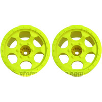 DE Racing T4.1 Trinidad Stadium Truck Rims, Yellow (2)