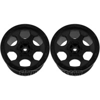 DE Racing 22T Trinidad Stadium Truck Rims, Black (2)