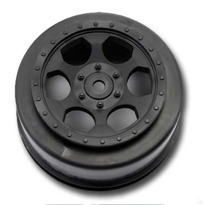 DE Racing Ten-SCTE Trinidad Rims, Black (4)