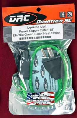 Donathen RC Leveled Up 18" Power Supply Cable, green, black
