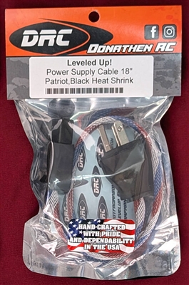 Donathen RC Leveled Up 18" Power Supply Cable, Patriot, black