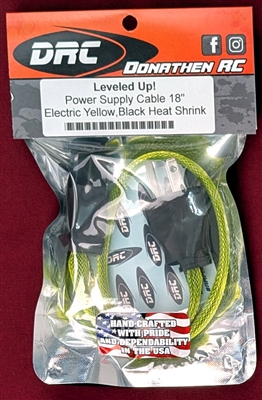 Donathen RC Leveled Up 18" Power Supply Cable, yellow, black