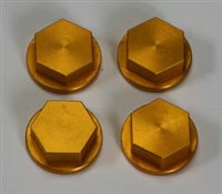 Dark Soul Racing Baja 5B/5T Closed Axle Nuts, Orange (4)