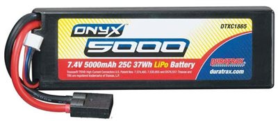 Duratrax 5000mAh 25c 7.4v Lipo Battery, Hard Case, Traxxas Hc Plug