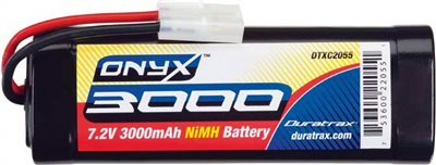 Duratrax Onyx 3000mAh Nimh 6-Cell 7.2v Stick Battery Pack-Tamiya Plug