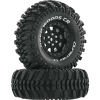 Duratrax Deep Woods CR C3 1.9" Crawler Tires on Black Rims (2)