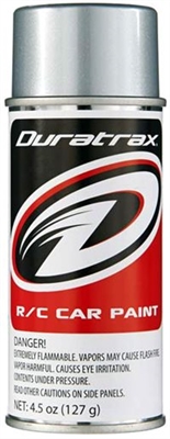 Duratrax PC262 Silver Streak Polycarb Spray Paint, 4.5oz