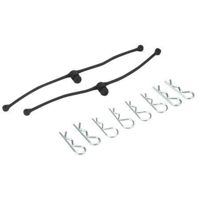 Dubro Body Klip Retainer Set-Black, 2 Retainers With 8 Clips