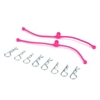 Dubro Body Klip Retainer Set-Pink, 2 Retainers With 8 Clips