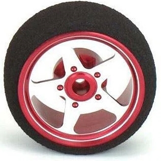 .Dynamite Custom Steering Wheel-Futaba, Red Aluminum