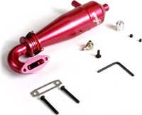 Dynamite T-Maxx In-Line Exhaust System, Red