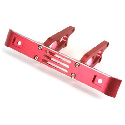 Dynamite Maxx Rear Bumper Set, Red Aluminum