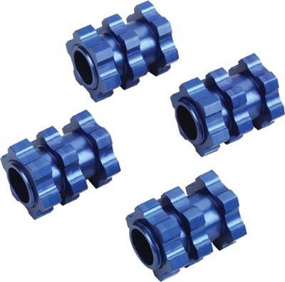 Dynamite Slash 4x4 17mm Wheel Adapters, Blue Aluminum (4)
