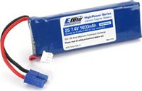 E-flite 1800mAh 2-Cell Lipo 7.4 Volt Battery Pack With EC3 Plug
