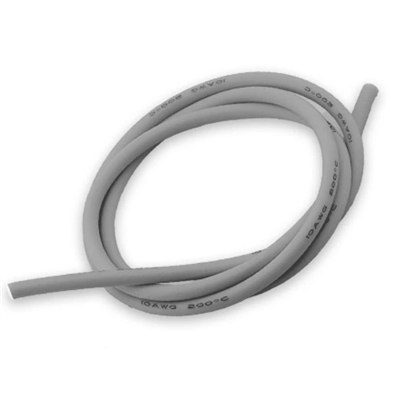 Exalt 10awg Silicone Wire, 1 meter, Gray