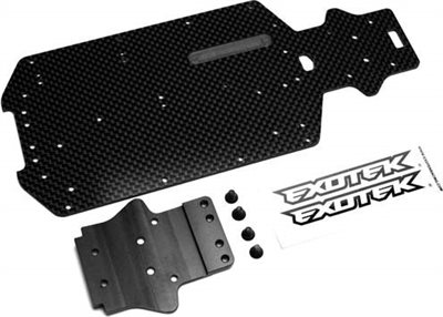 Exotek Racing Mini 8ight Lower Chassis Plate Carbon