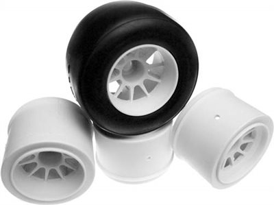 Exotek Racing F104 +3mm Offset White Wheels, For Shimizu Tires (4)