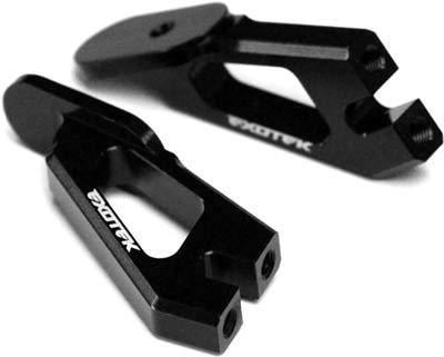Exotek Racing XB4 Aluminum Rear Wing Mount Set, Black Anodized