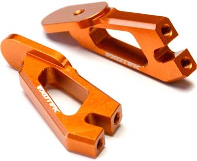 Exotek Racing XB4 Aluminum Rear Wing Mount Set, Orange Anodized