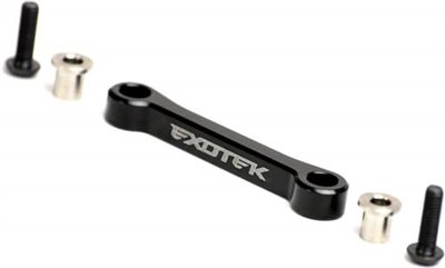 Exotek Racing 22-4 Alloy Steering Link With Steel Bushings, Black