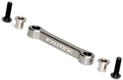Exotek Racing 22-4 Alloy Steering Link With Steel Bushings, Gun Metal