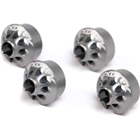 Exotek Racing 22/22T/22SCT/22-4 Spring Cups, Gunmetal (4)