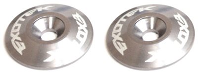 Exotek Racing Aluminum Wing Buttons, Gun Metal Gray (2)