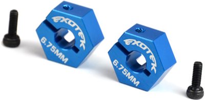 Exotek Racing B5/B5M Clamping Rear Hex Hubs, Blue Aluminum