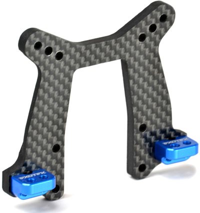 Exotek Racing B5 Carbon Front Shock Tower For Flat Arms, Blue
