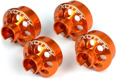 Exotek Racing D413 Spring Cup Set, orange aluminum (4)