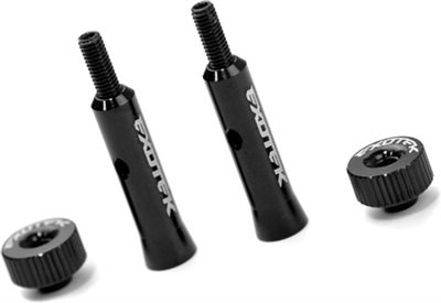 Exotek Racing Cougar/Cat Twist Nut Lipo Battery Post Set, Black (2)